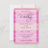 Aquarelltöne in Rosa Einladung (Vorderseite)