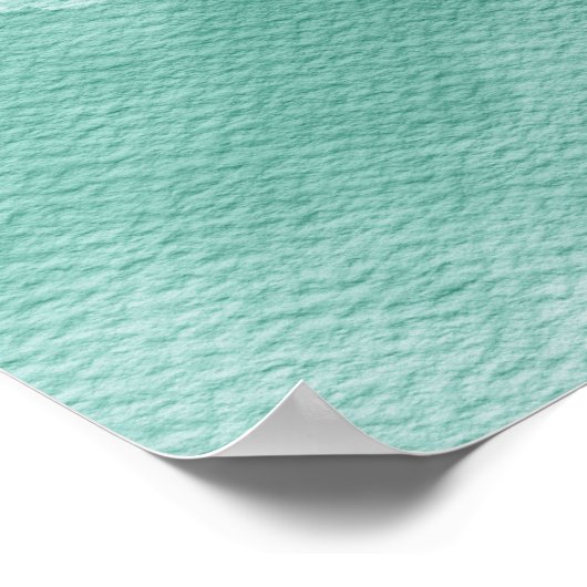 Aquarelltöne in Smaragdgrün | 1x1 Verhältnis Poster (Ecke)