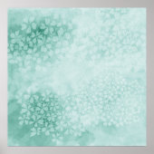 Aquarelltöne in Smaragdgrün | 1x1 Verhältnis Poster (Vorne)