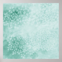 Aquarelltöne in Smaragdgrün | 1x1 Verhältnis