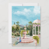 Aquarelltöne mit Blumengewächsen Babydusche Einladung (Rückseite)