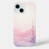 Aquarelltöne Rosa Himmel mit Namen Case-Mate iPhone Hülle (Rückseite)