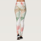 Aquarelltöne, rot-grün, dreifarbig Leggings (Rückseite)