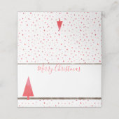 Aquarelltöne und einfache 🎄 Weihnachtsbaum Platzkarte (Außenseite Aufgefaltet)