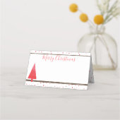 Aquarelltöne und einfache 🎄 Weihnachtsbaum Platzkarte (Vorderseite)