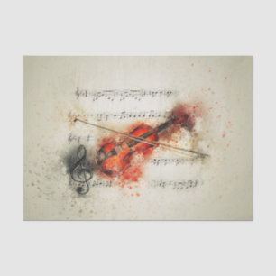 Aquarelltöne und Geigengewebe Seidenpapier