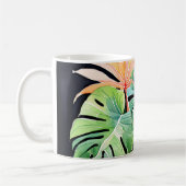 Aquarelltöne und Monstera-Blätter Kaffeetasse (Links)