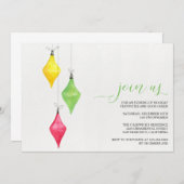 Aquarelltöne Weihnachten Party Einladungen (Vorne/Hinten)