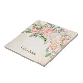 Aquarelltöne Weiße Blume Elegant Fliese (Seite)