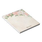 Aquarelltöne Weiße Blume Elegant Notizblock (angewinkelt)