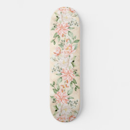 Aquarelltöne Weiße Blume Elegant Skateboard