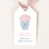 Aquarelltonnen im Ginger Jar-Brautparty Geschenkanhänger