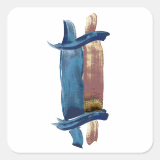 Aquarelltorah Quadratischer Aufkleber
