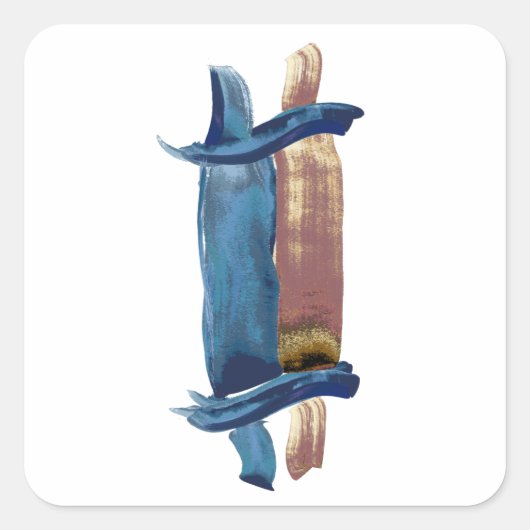 Aquarelltorah Quadratischer Aufkleber (Vorderseite)