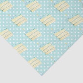 Aquarelltorte zum Geburtstag mit Kerzenpolka-Punkt Seidenpapier (Ausschnitt)