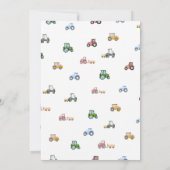 Aquarelltraktor, 2. Geburtstag Einladung (Rückseite)