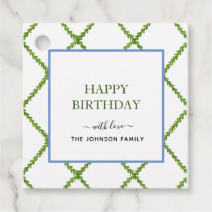 Aquarelltrellis Glücklich Geburtstagsgeschenk-Tags Geschenkanhänger