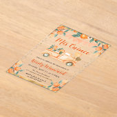 Aquarelltruck und Blume Quinceanera Acryleinladungen (Ablage )