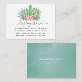 Aquarelltuch Babydusche Dusche Begleitkarte (Vorne/Hinten)