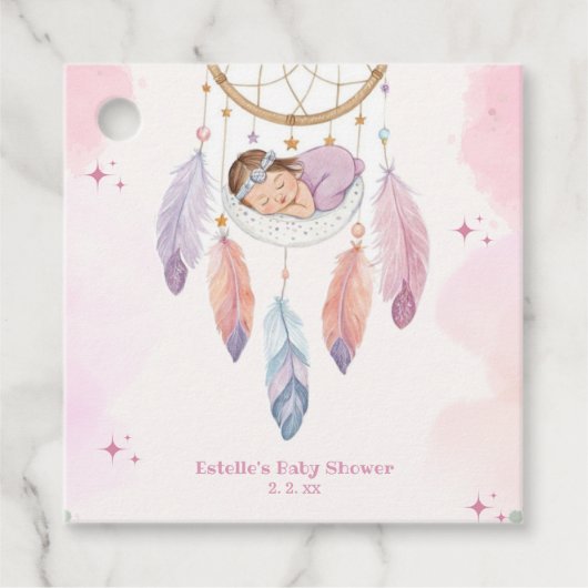 Aquarelltuch Geschenkanhänger (Vorderseite)