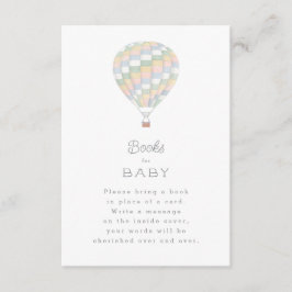 Aquarelltuch Heißluftballon Babydusche Begleitkarte