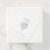 Aquarelltuch Heißluftballon Babydusche Geschenkanhänger (Beispiel)