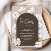 Aquarelltuch in blühender Blume Babydusche Einladung