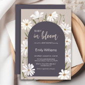 Aquarelltuch in blühender Blume Babydusche Einladung