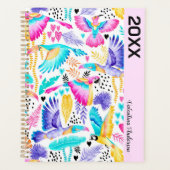 Aquarelltukane, Makaws + Hummingbird tropisch Planer (Vorderseite)