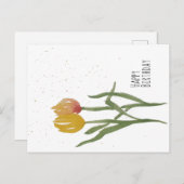 Aquarelltulips - Alles Gute zum Geburtstag Postkarte (Vorne/Hinten)