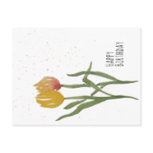 Aquarelltulips - Alles Gute zum Geburtstag