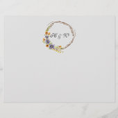 Aquarelltulips dreifaches Hochzeitsprogramm (Rückseite)