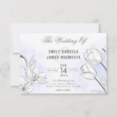 Aquarelltulips Hochzeit Einladung (Vorderseite)