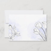 Aquarelltulips Hochzeit Einladung (Rückseite)