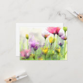 Aquarelltulips individuell anpassbar karte (Vorderseite/Rückseite Beispiel)