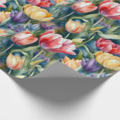 Aquarelltulips (Vivid) Geschenkpapier (Ecke)