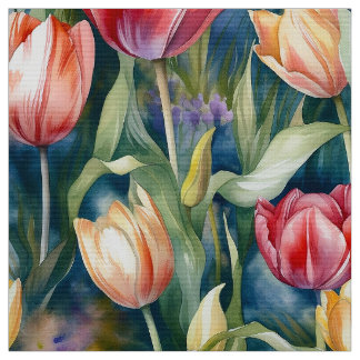 Aquarelltulips (Vivid) Stoff