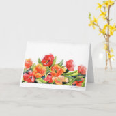 Aquarelltulis Karte (Gelbe Blume)