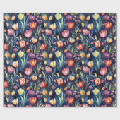 Aquarelltulpen (Abstrakt) Geschenkpapier (Flach)