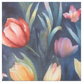Aquarelltulpen (Abstrakt) Stoff (Nahaufnahme)