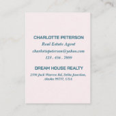 Aquarelltür Echtes Anwesen Agent Landwirtschaft Empfehlungskarte (Rückseite)