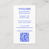 Aquarelltür Echtes Anwesen Agent Realtor QR Code Visitenkarte (Rückseite)