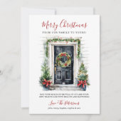 Aquarelltür Frohe Weihnachten (Vorderseite)