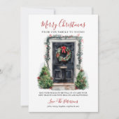 Aquarelltür Frohe Weihnachten (Vorderseite)