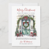 Aquarelltür Frohe Weihnachten (Vorderseite)