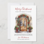 Aquarelltür Frohe Weihnachten (Vorderseite)