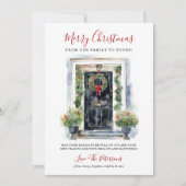Aquarelltür Frohe Weihnachten (Vorderseite)