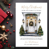 Aquarelltür Frohe Weihnachten