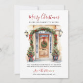 Aquarelltür Frohe Weihnachten (Vorderseite)