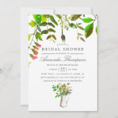 Aquarellturm Brautdusche Einladung (Vorderseite)